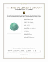 4.60 Ct. Bluish Green Cabochon Turquoise from Persia(Iran) Scan Report