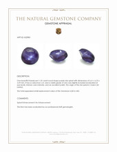 1.35 Ct. Purple Cabochon Star Spinel from Ceylon (Sri Lanka) Appraisal