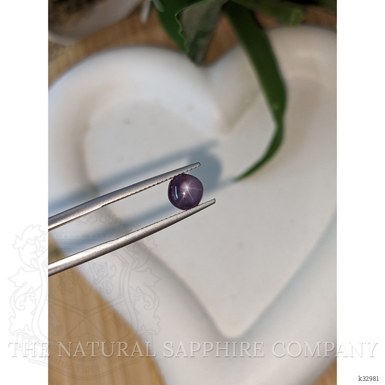 1.35 Ct. Purple Cabochon Star Spinel from Ceylon (Sri Lanka)