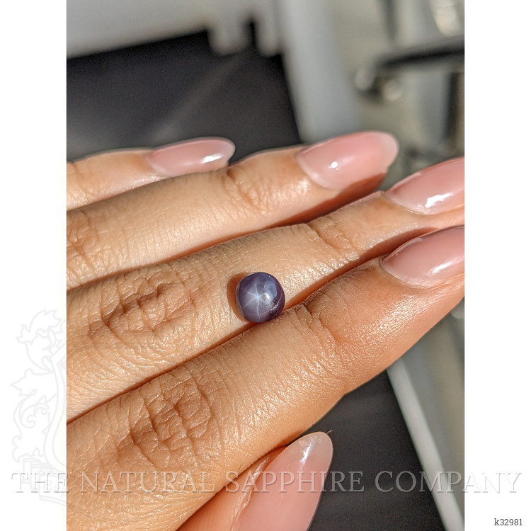 1.35 Ct. Purple Cabochon Star Spinel from Ceylon (Sri Lanka)