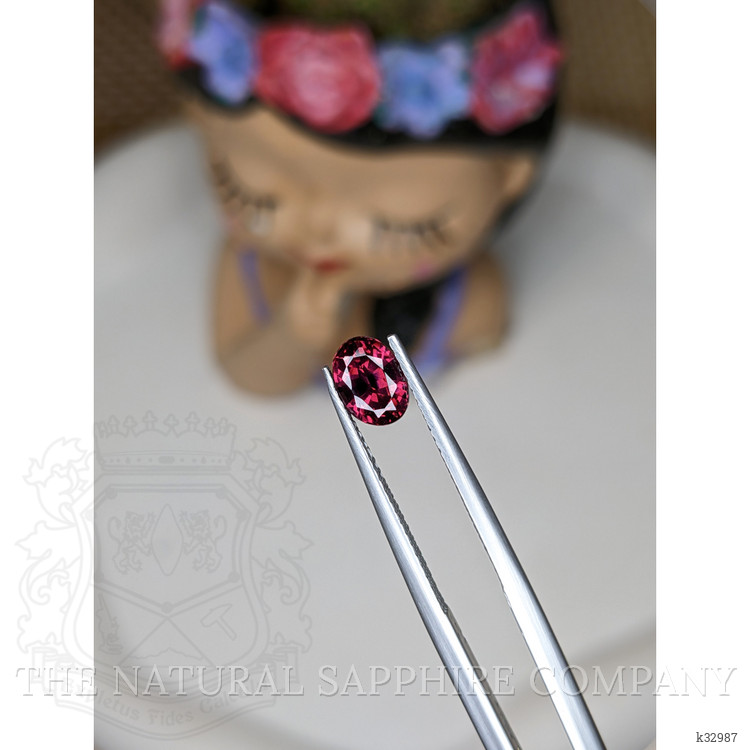 1.24 Ct. Pinkish Purple Rhodolite Garnet from Ceylon (Sri Lanka)