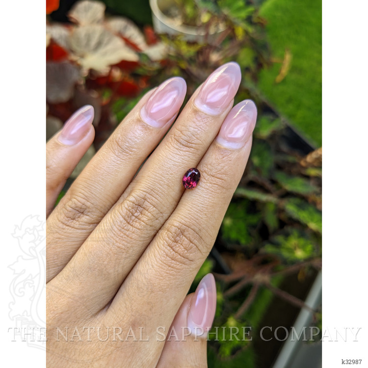 1.24 Ct. Pinkish Purple Rhodolite Garnet from Ceylon (Sri Lanka)