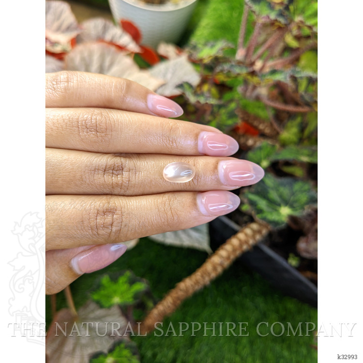 3.51 Ct. Peach Cabochon Moonstone from Ceylon (Sri Lanka)