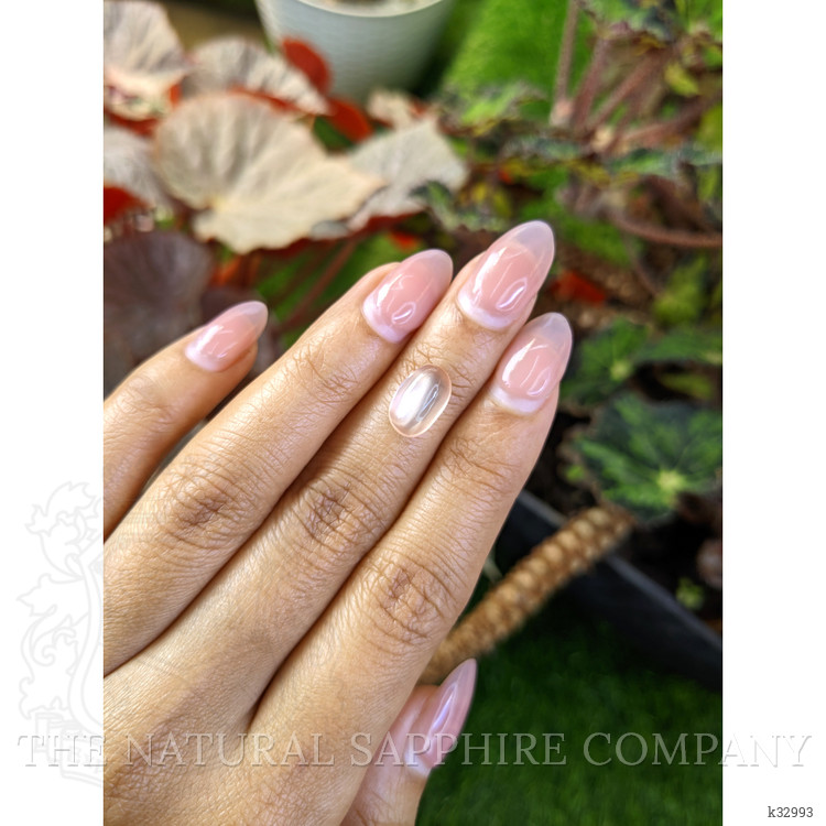 3.51 Ct. Peach Cabochon Moonstone from Ceylon (Sri Lanka)