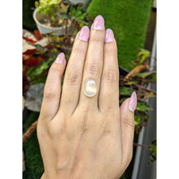 8.01 Ct. Brown Cabochon Moonstone from Ceylon (Sri Lanka) Life Style