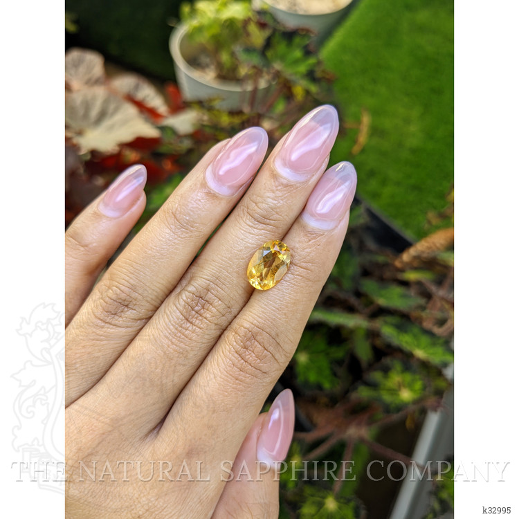 3.06 Ct. Orangish Yellow Citrine from Ceylon (Sri Lanka)
