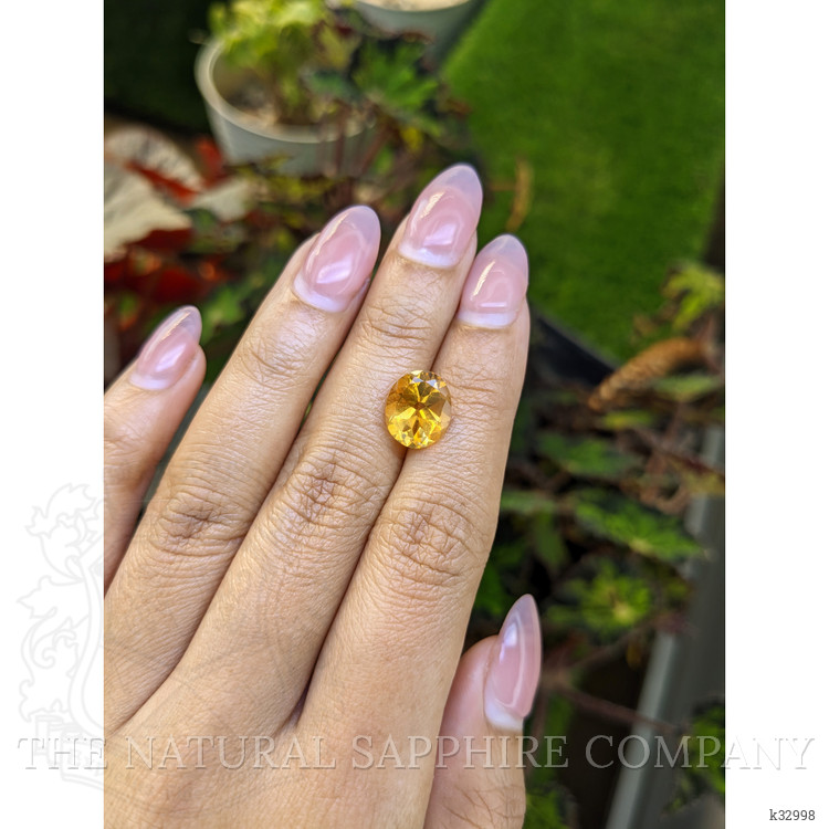 3.31 Ct. Orangish Yellow Citrine from Ceylon (Sri Lanka)