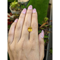 3.31 Ct. Orangish Yellow Citrine from Ceylon (Sri Lanka) Life Style