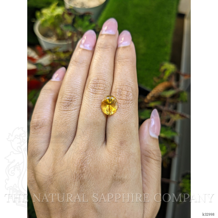 3.31 Ct. Orangish Yellow Citrine from Ceylon (Sri Lanka)