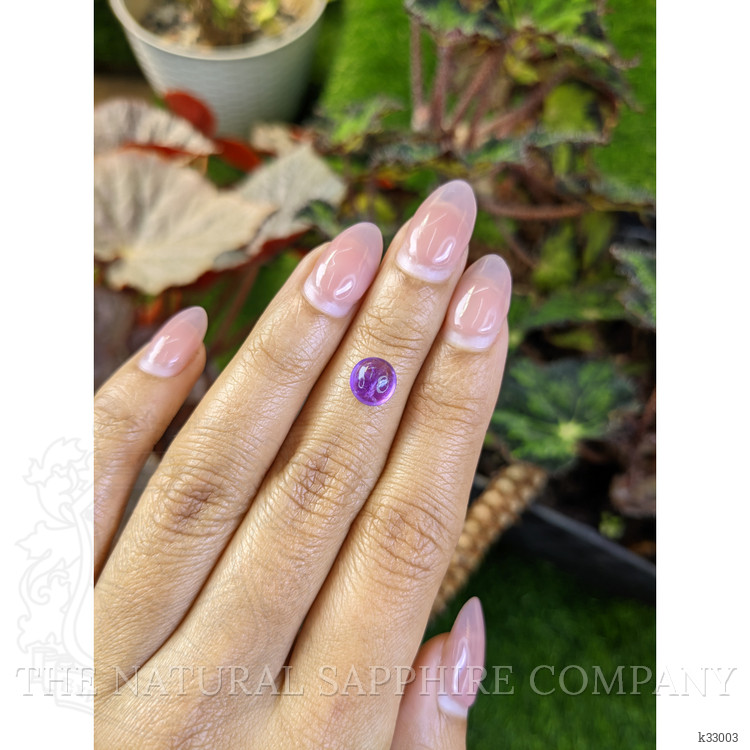 1.61 Ct. Purple Cabochon Amethyst from Ceylon (Sri Lanka)