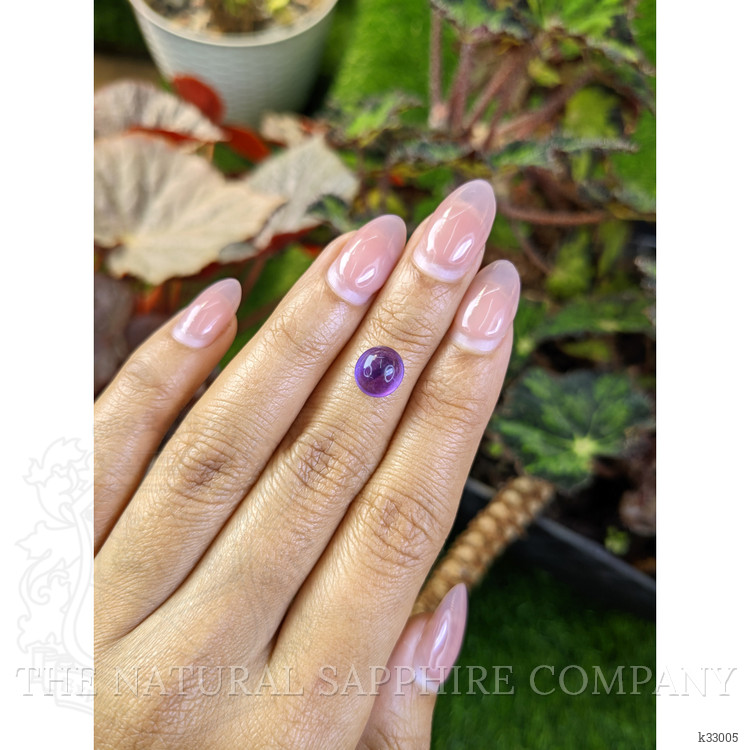 2.21 Ct. Purple Cabochon Amethyst from Ceylon (Sri Lanka)