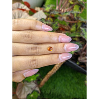 0.96 Ct. Orange Cabochon Hessonite Garnet from Madagascar Life Style