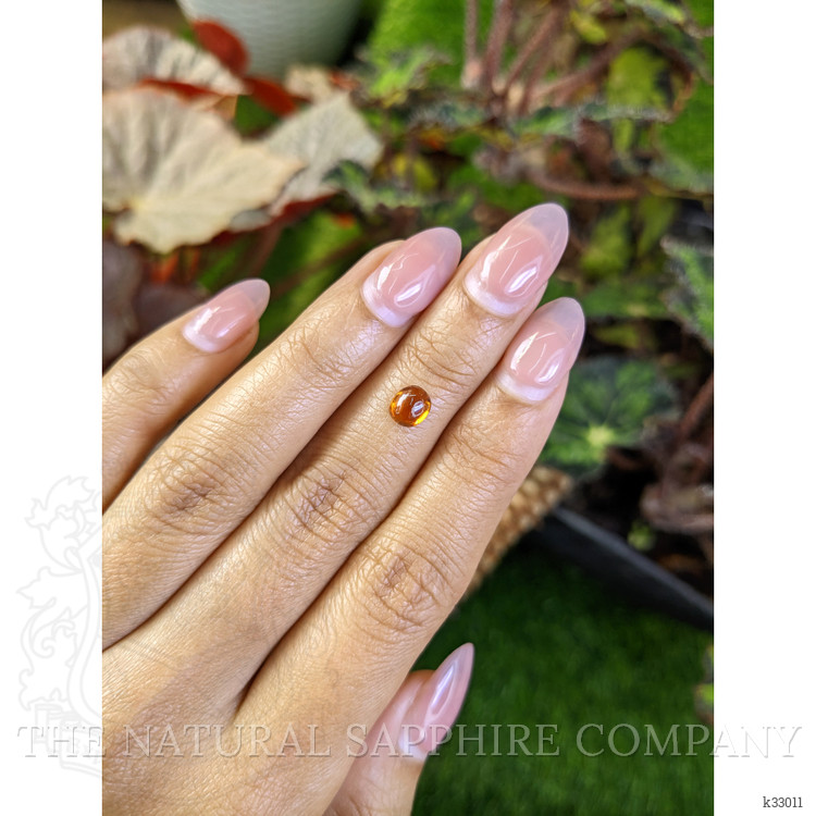 0.96 Ct. Orange Cabochon Hessonite Garnet from Madagascar