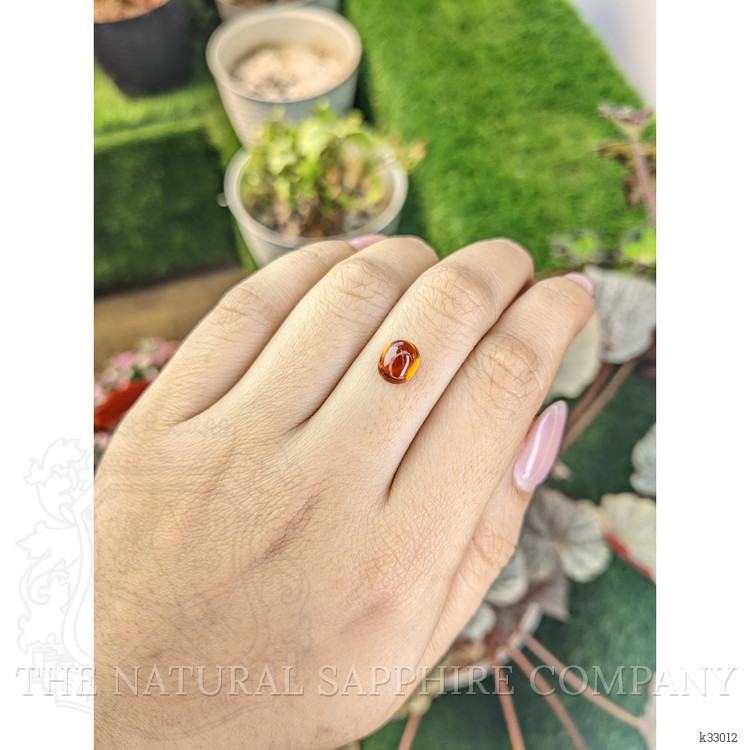 2.15 Ct. Orange Cabochon Hessonite Garnet from Madagascar