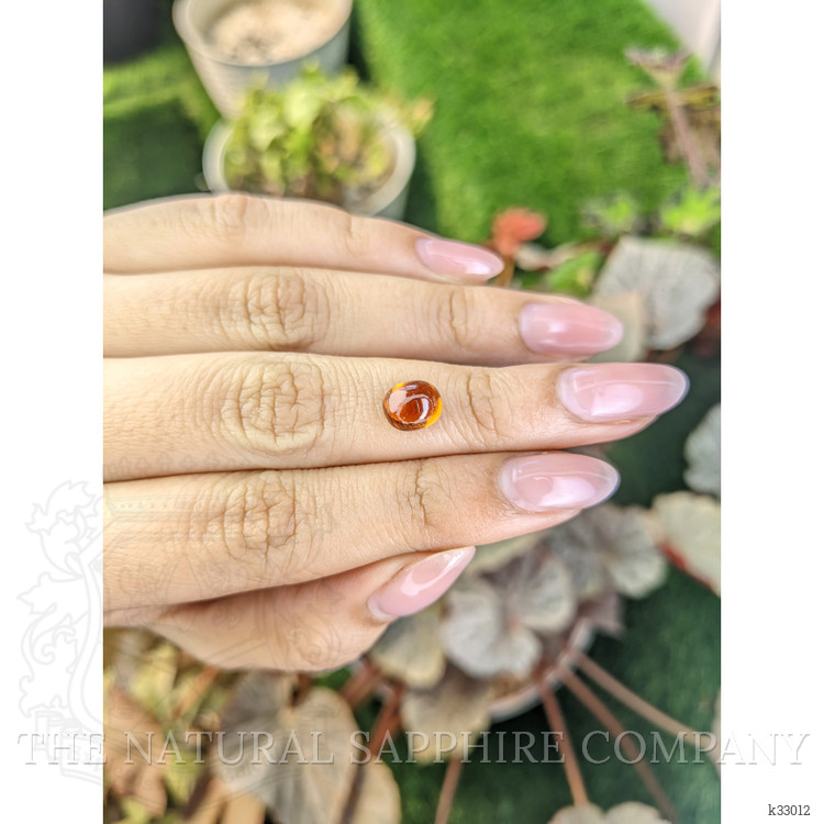 2.15 Ct. Orange Cabochon Hessonite Garnet from Madagascar