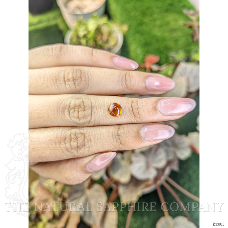 1.35 Ct. Orange Cabochon Hessonite Garnet from Madagascar