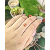 1.35 Ct. Orange Cabochon Hessonite Garnet from Madagascar Life Style