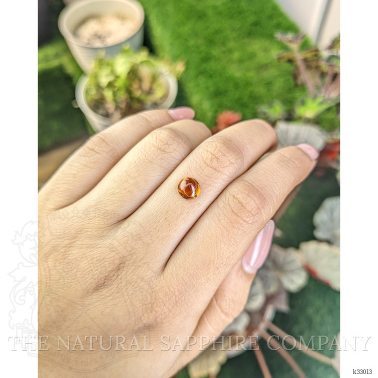 1.35 Ct. Orange Cabochon Hessonite Garnet from Madagascar