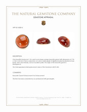 1.96 Ct. Orange Cabochon Hessonite Garnet from Madagascar Appraisal