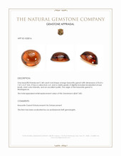 2.48 Ct. Orange Cabochon Hessonite Garnet from Madagascar Appraisal