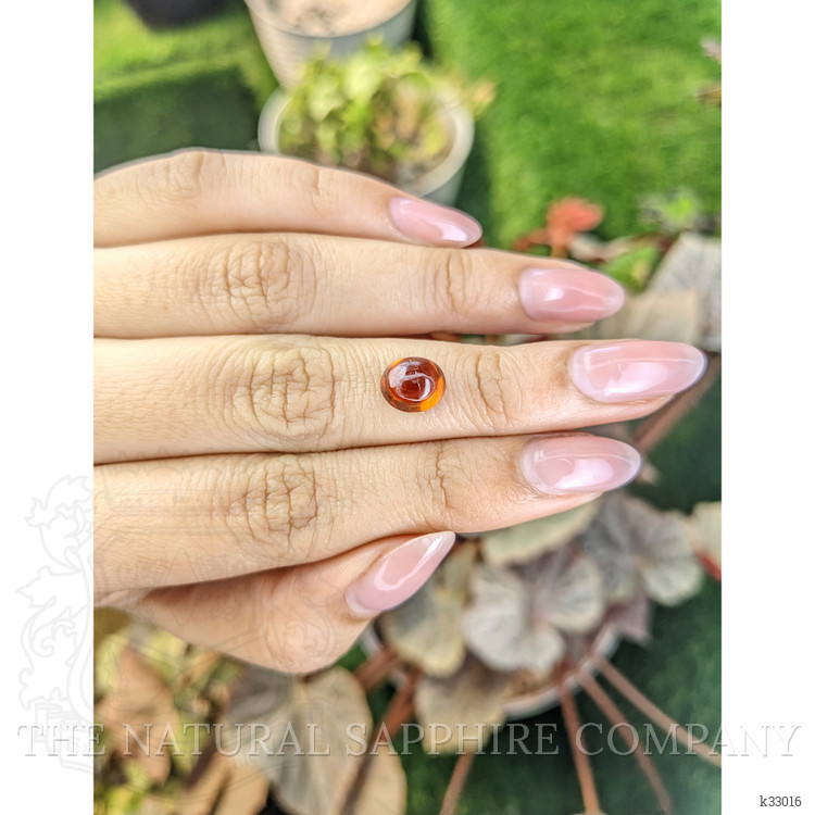 2.48 Ct. Orange Cabochon Hessonite Garnet from Madagascar