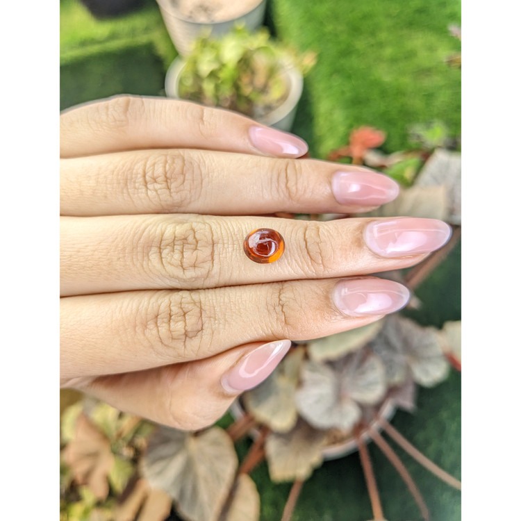 2.48 Ct. Orange Cabochon Hessonite Garnet from Madagascar