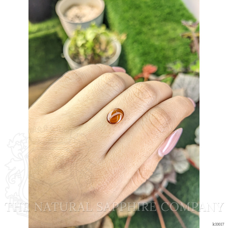 2.01 Ct. Orange Cabochon Hessonite Garnet from Madagascar