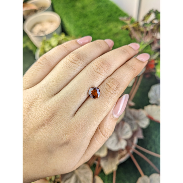 2.05 Ct. Reddish Orange Hessonite Garnet from Madagascar