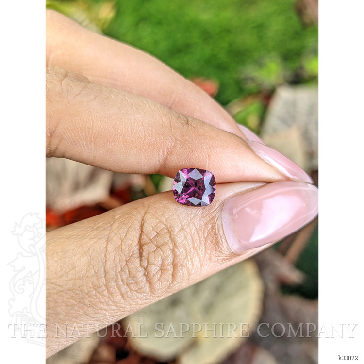 1.71 Ct. Pinkish Purple Rhodolite Garnet from Ceylon (Sri Lanka)