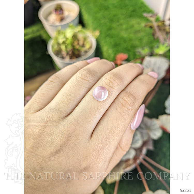 2.95 Ct. Pink Cabochon Rose Quartz from Ceylon (Sri Lanka)
