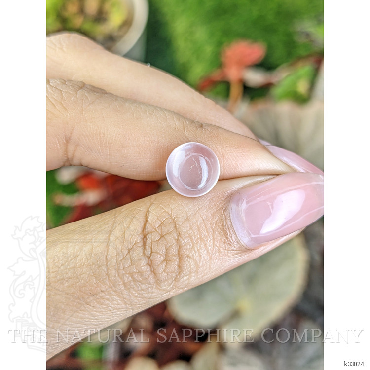 2.95 Ct. Pink Cabochon Rose Quartz from Ceylon (Sri Lanka)