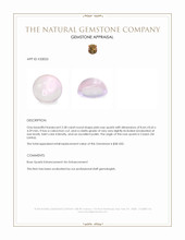 2.38 Ct. Pink Cabochon Rose Quartz from Ceylon (Sri Lanka) Appraisal