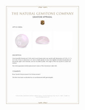 2.68 Ct. Pink Cabochon Rose Quartz from Ceylon (Sri Lanka) Appraisal