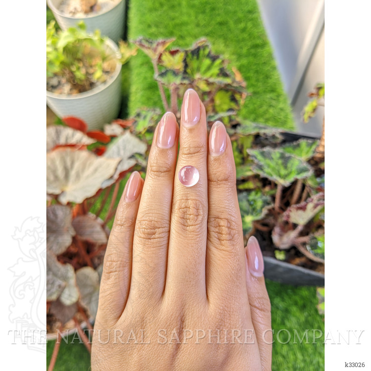 2.68 Ct. Pink Cabochon Rose Quartz from Ceylon (Sri Lanka)