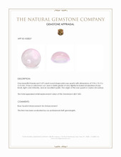 3.59 Ct. Pink Cabochon Rose Quartz from Ceylon (Sri Lanka) Appraisal