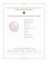3.59 Ct. Pink Cabochon Rose Quartz from Ceylon (Sri Lanka) Scan Report