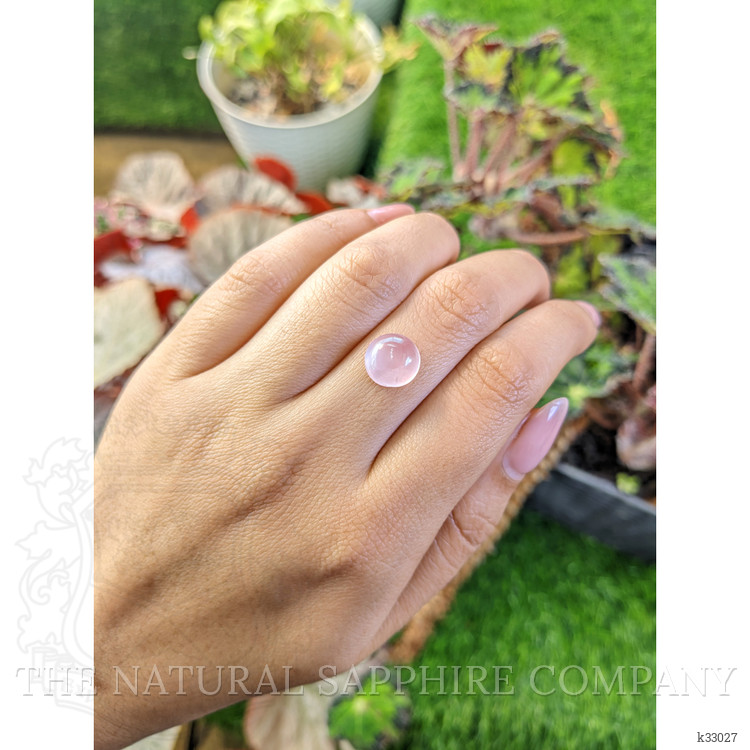 3.59 Ct. Pink Cabochon Rose Quartz from Ceylon (Sri Lanka)