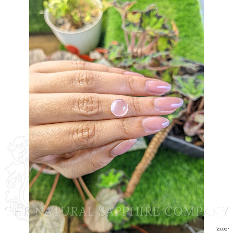 3.59 Ct. Pink Cabochon Rose Quartz from Ceylon (Sri Lanka)