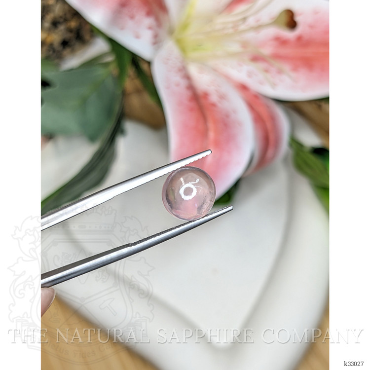 3.59 Ct. Pink Cabochon Rose Quartz from Ceylon (Sri Lanka)