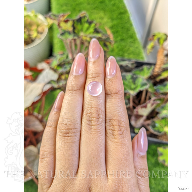 3.59 Ct. Pink Cabochon Rose Quartz from Ceylon (Sri Lanka)