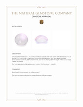 4.77 Ct. Purplish Pink Cabochon Rose Quartz from Ceylon (Sri Lanka) Appraisal