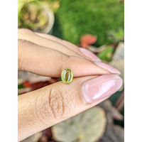 1.12 Ct. Green (Lime Green) Cabochon Peridot from Ceylon (Sri Lanka) Life Style