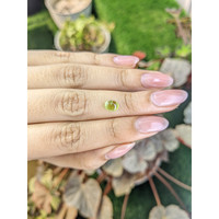 1.18 Ct. Green (Lime Green) Cabochon Peridot from Ceylon (Sri Lanka) Life Style