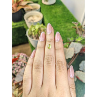 1.18 Ct. Green (Lime Green) Cabochon Peridot from Ceylon (Sri Lanka) Life Style