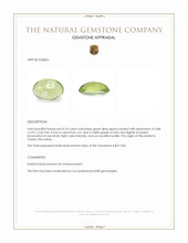 0.74 Ct. Green (Lime Green) Cabochon Peridot from Ceylon (Sri Lanka) Appraisal
