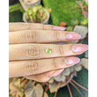 0.74 Ct. Green (Lime Green) Cabochon Peridot from Ceylon (Sri Lanka) Life Style