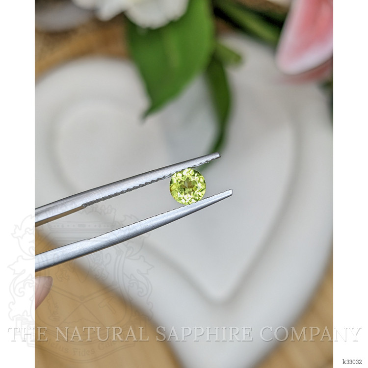 0.56 Ct. Yellowish Green Peridot from Ceylon (Sri Lanka)