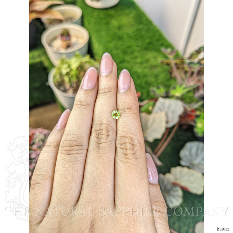 0.56 Ct. Yellowish Green Peridot from Ceylon (Sri Lanka)