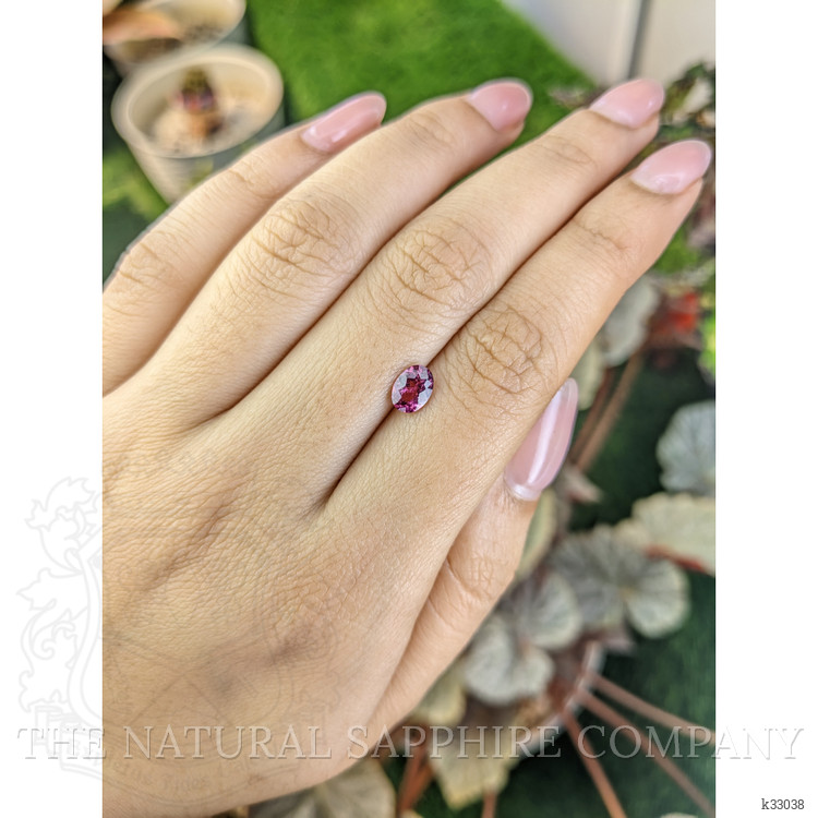 0.79 Ct. Purplish Pink Rhodolite Garnet from Ceylon (Sri Lanka)