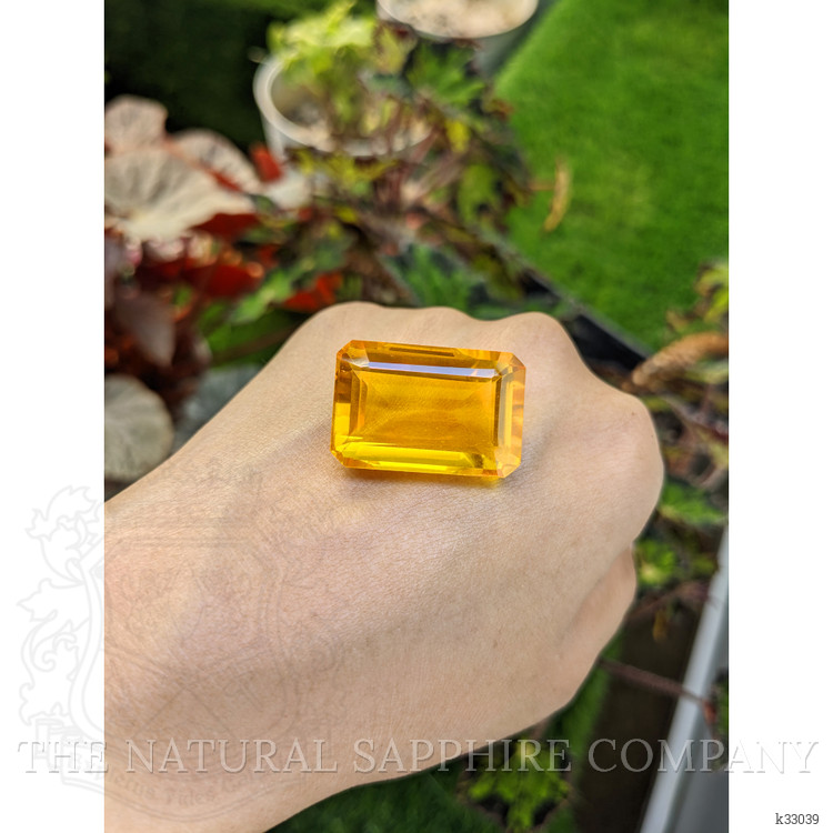 47.71 Ct. Orangish Yellow Citrine from Ceylon (Sri Lanka)
